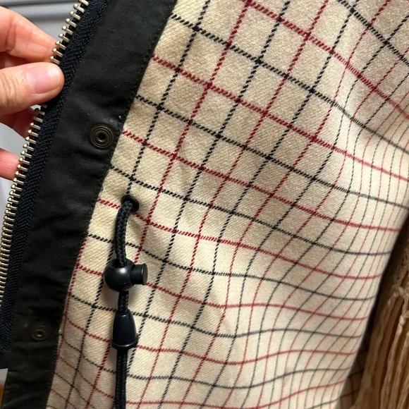 New wax cotton raincoat green lined hood Scotland Wathne MED / Barbour quality - Picture 7 of 16